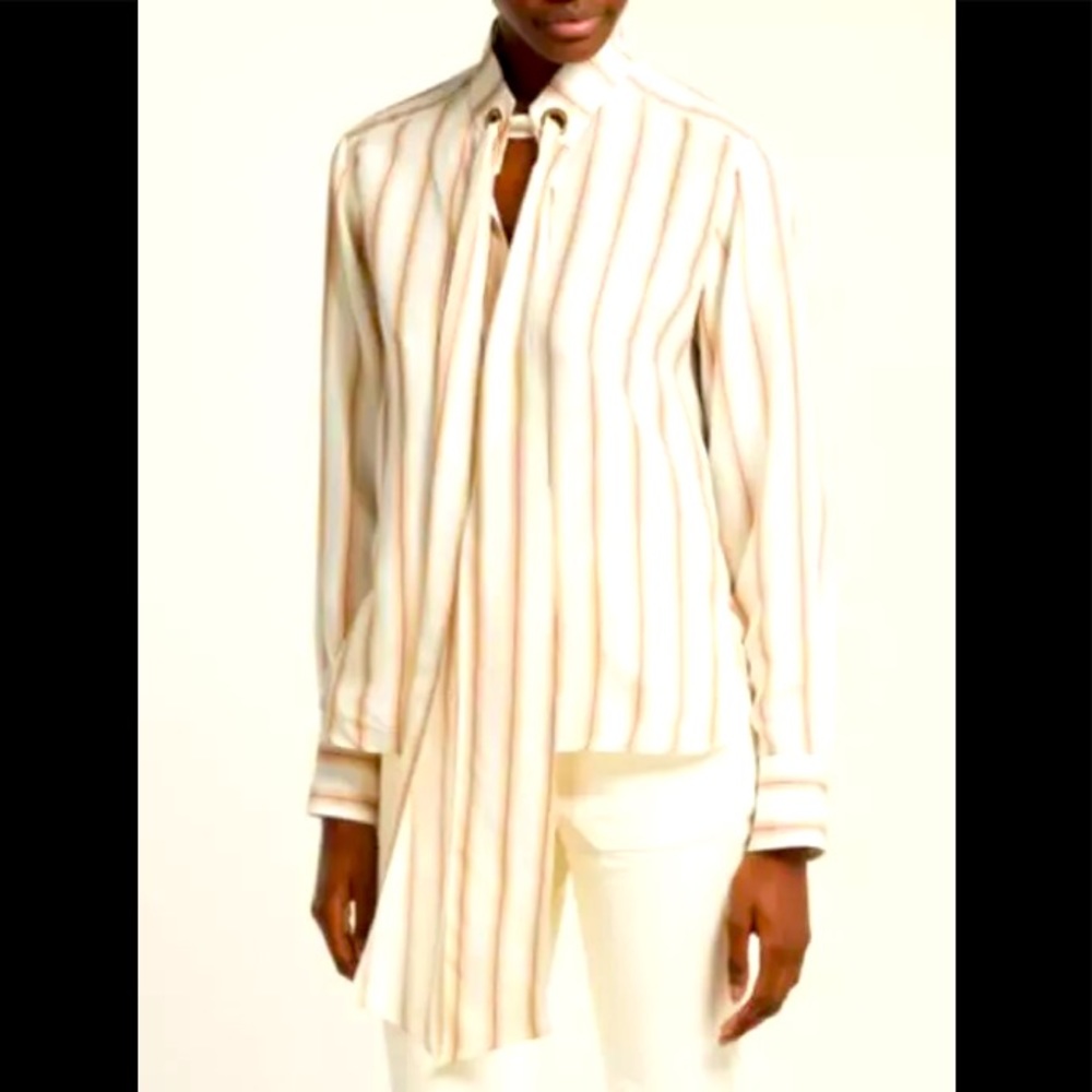 Chloe silk stripe blouse, size FR 44 - Picture 1 of 5